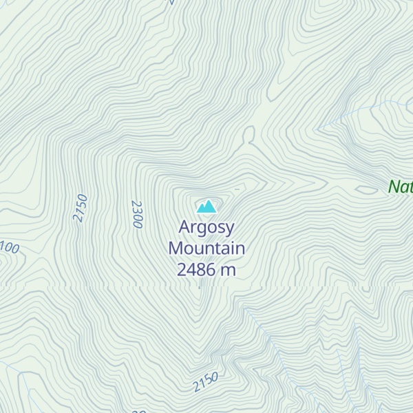 Map of Argosy Mountain