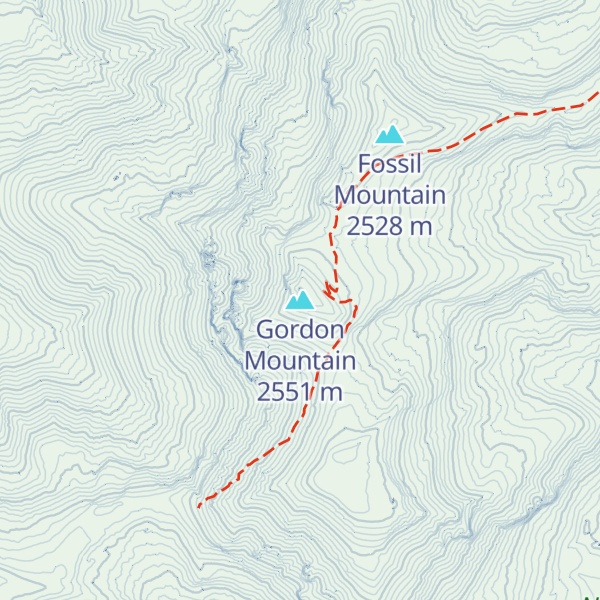 Map of Gordon Mountain