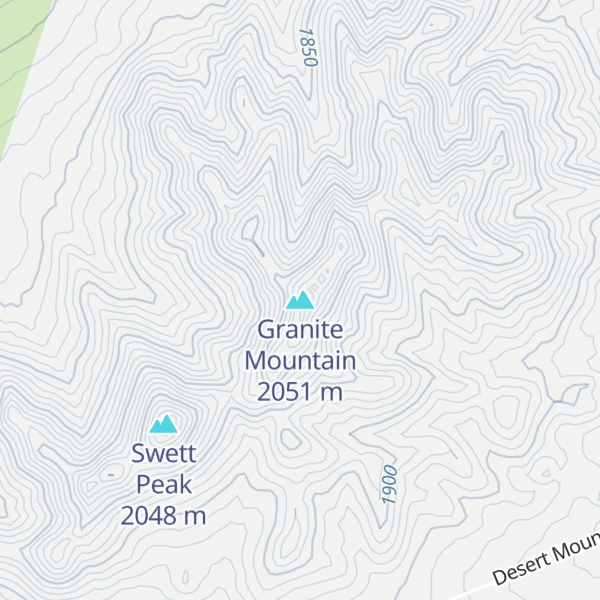 Map of Granite Mountain
