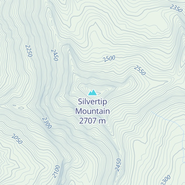 Map of Silvertip Mountain