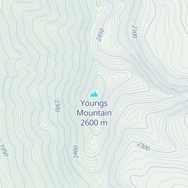 Map of Youngs Mountain