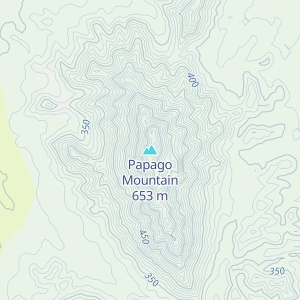 Map of Papago Mountain