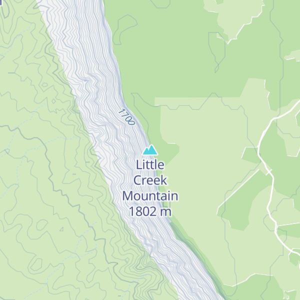 Map of Little Creek Mountain