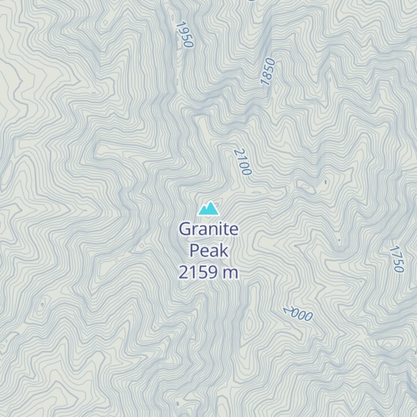 Map of Granite Peak