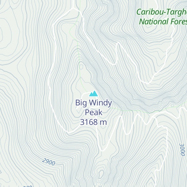 Map of Big Windy Peak