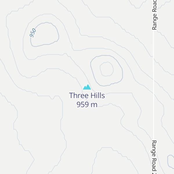 Map of Three Hills