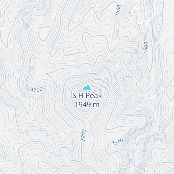 Map of S H Peak