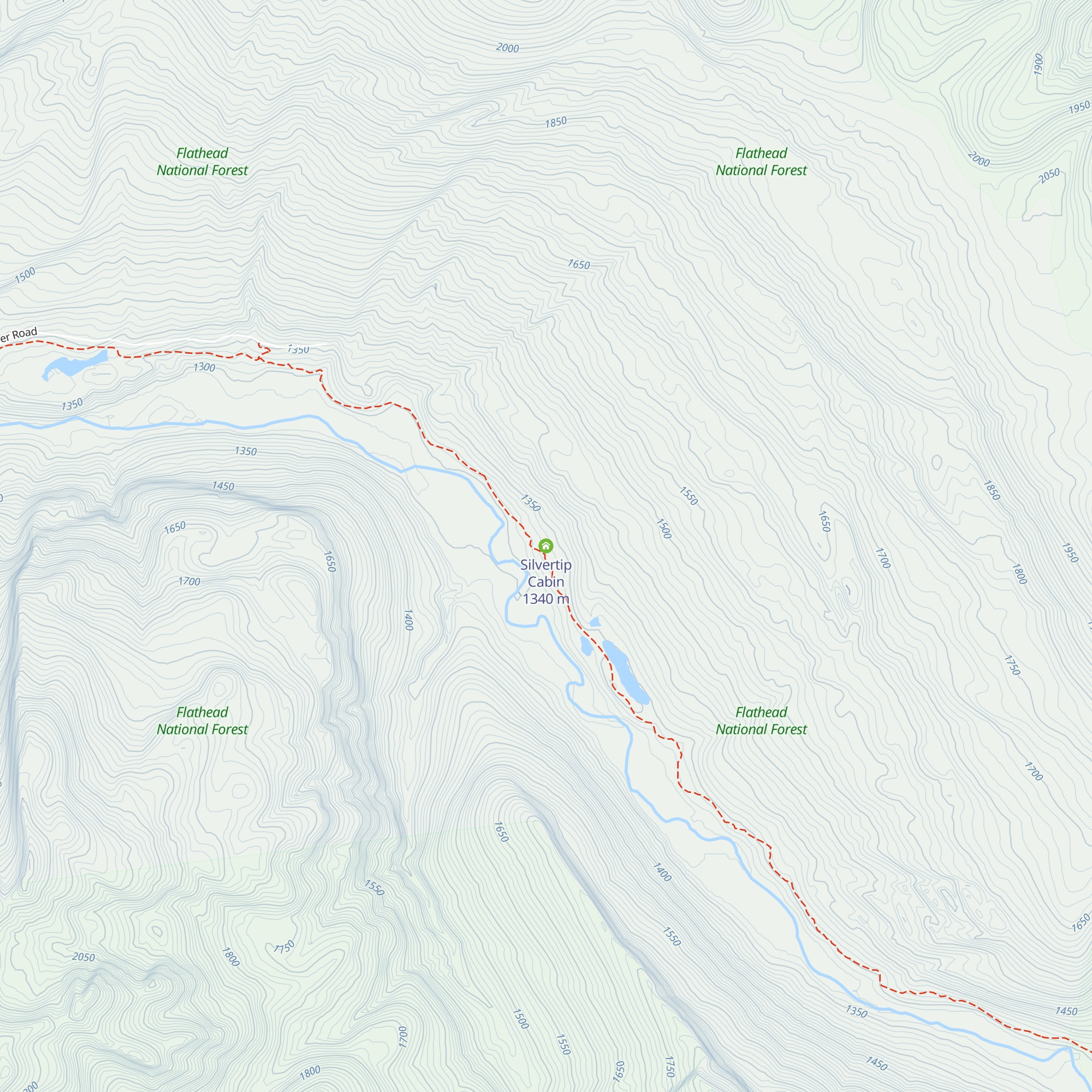 Silvertip Cabin map