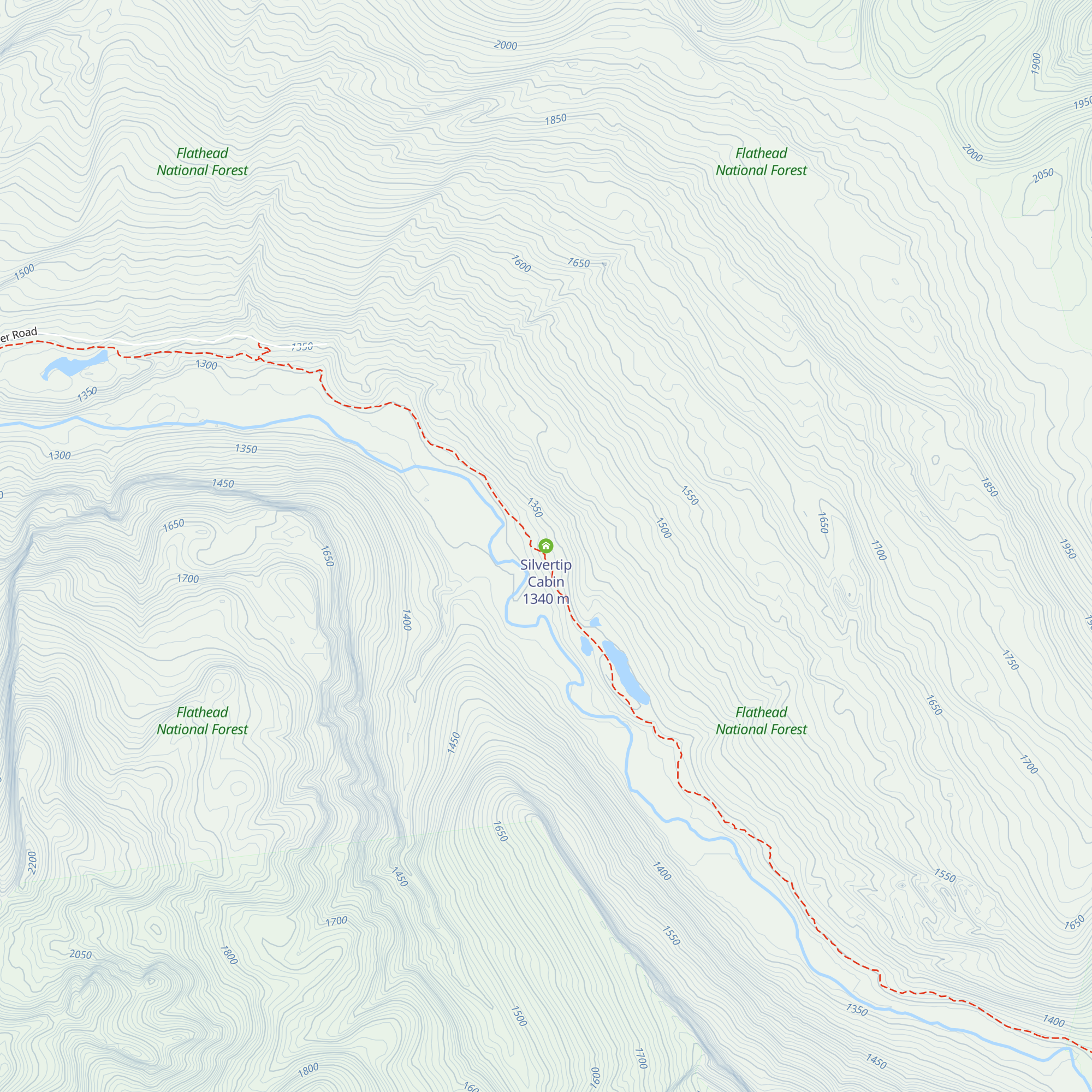 Silvertip Cabin map