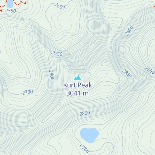 Map of Kurt Peak