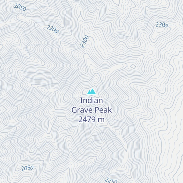 Map of Indian Grave Peak