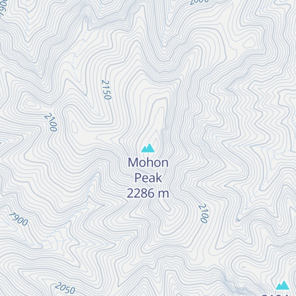 Map of Mohon Peak