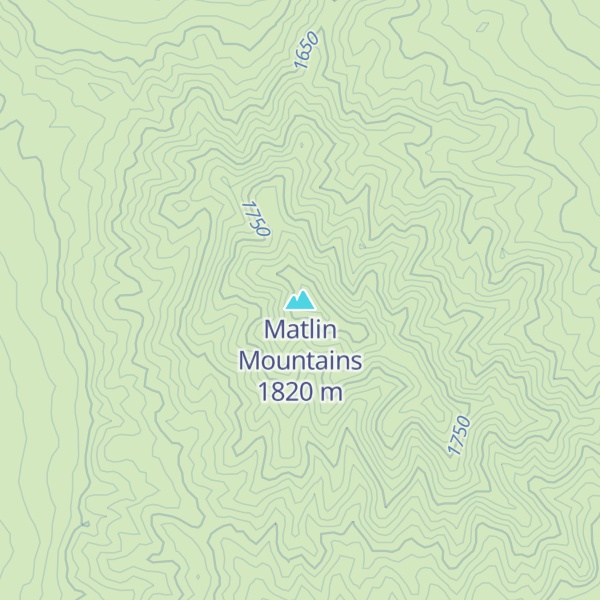Map of Matlin Mountains