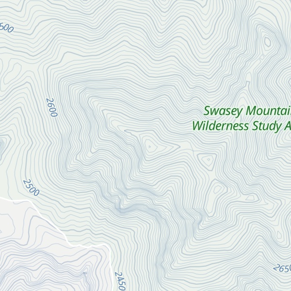 Map of Swasey Peak