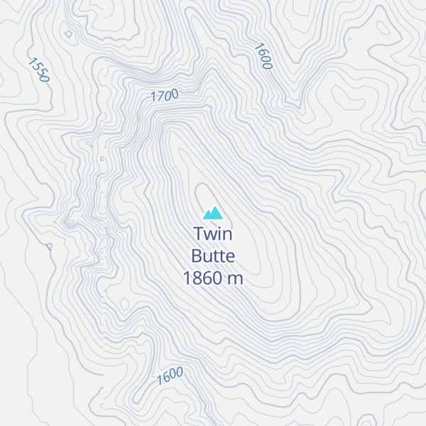 Map of Twin Butte