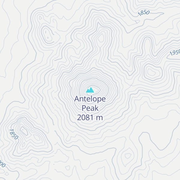 Map of Antelope Peak
