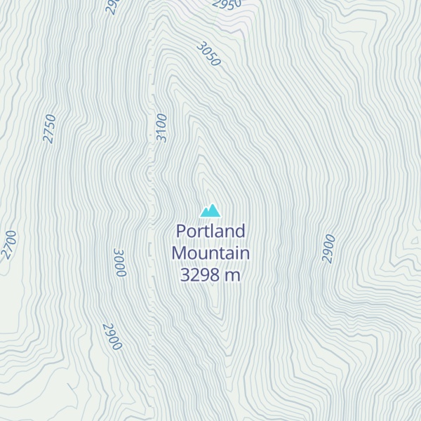 Map of Portland Mountain