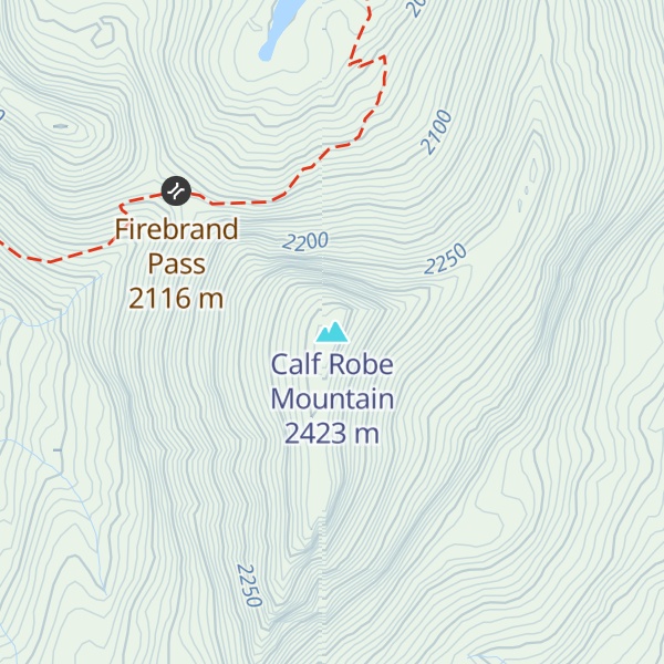 Map of Calf Robe Mountain