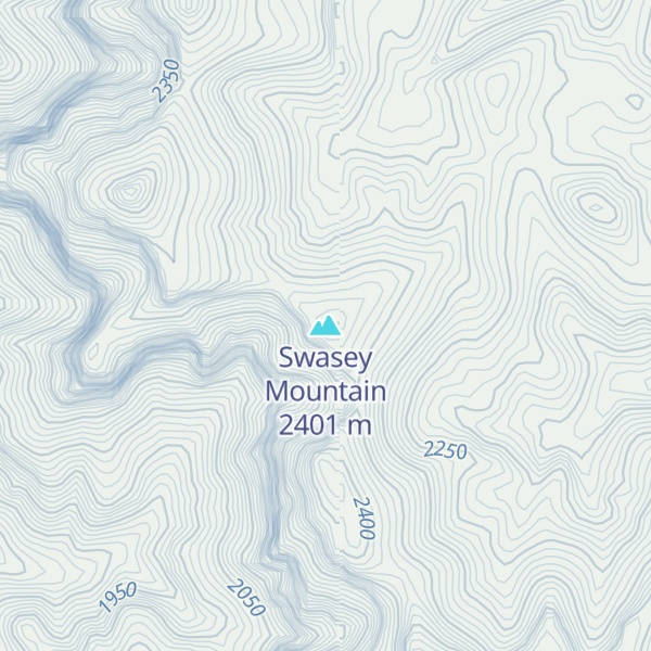 Map of Swasey Mountain