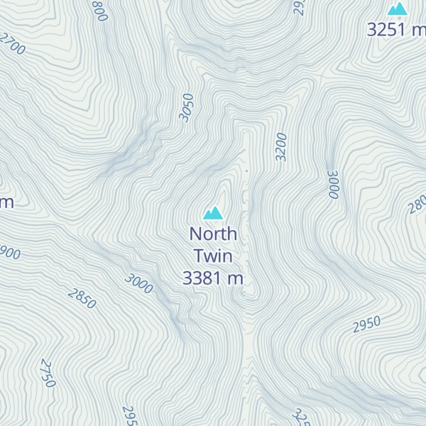 Map of North Twin