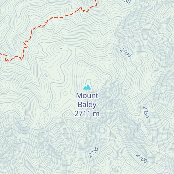 Map of Mount Baldy