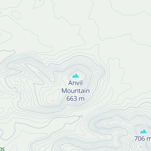 Map of Anvil Mountain