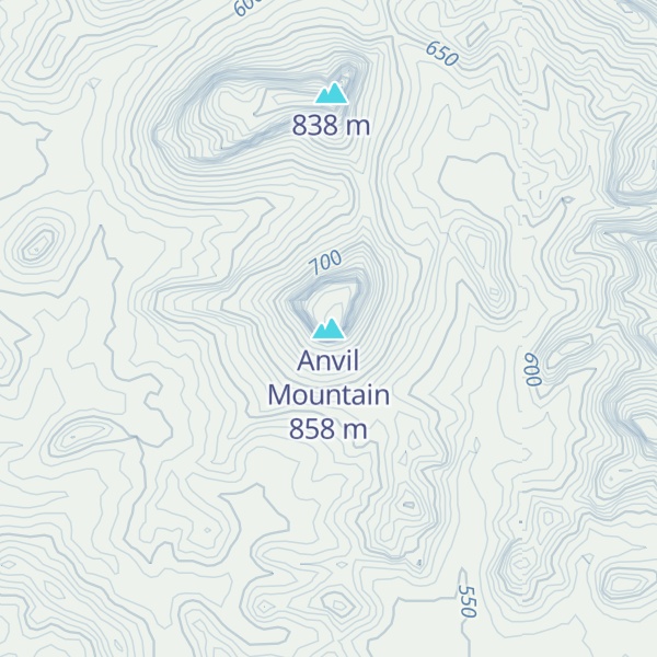 Map of Anvil Mountain