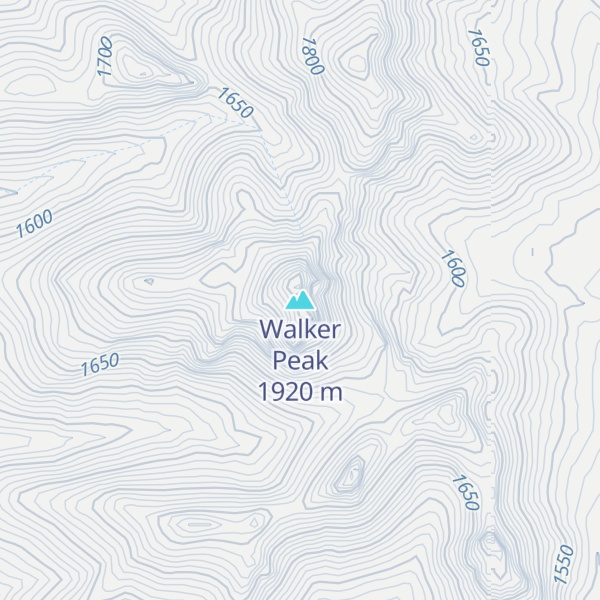 Map of Walker Peak