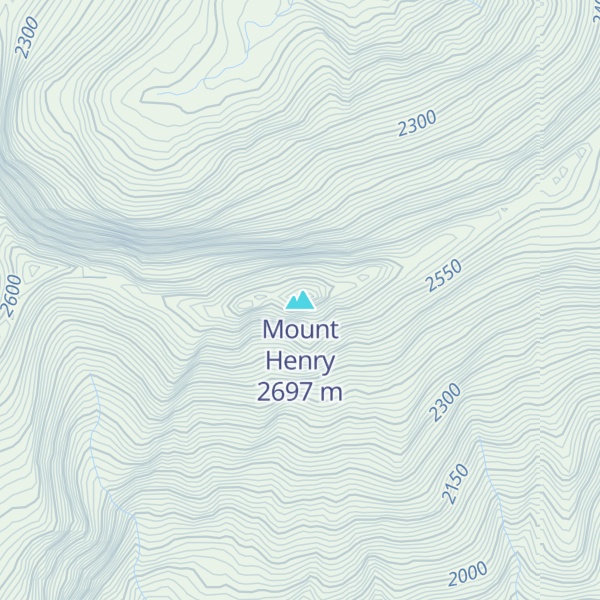 Map of Mount Henry