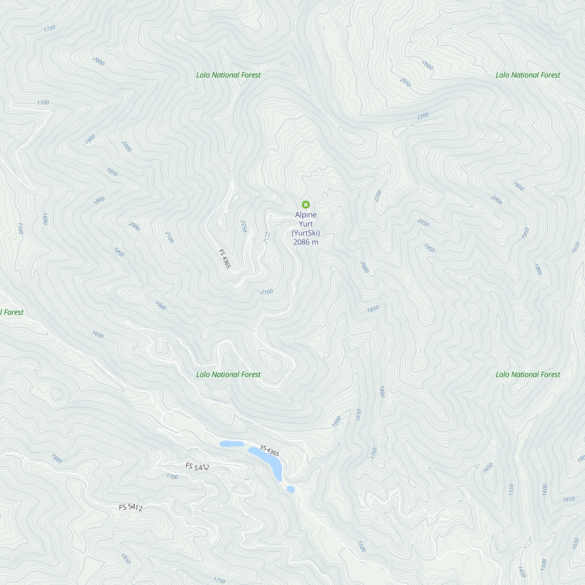Lupine Yurt (YurtSki) map