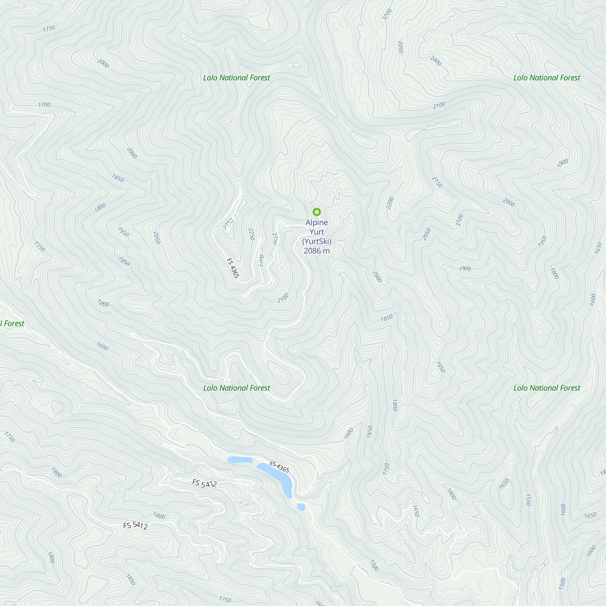 Lupine Yurt (YurtSki) map