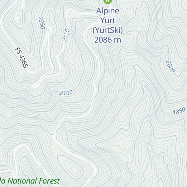 Map of Lupine Yurt (YurtSki)