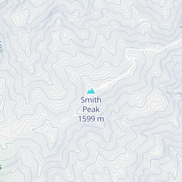 Map of Smith Peak