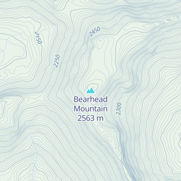 Map of Bearhead Mountain