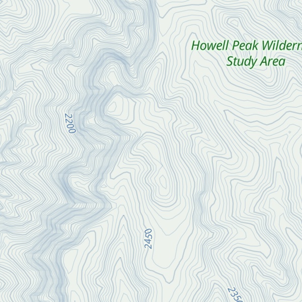Map of Howell Peak