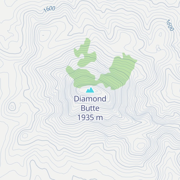 Map of Diamond Butte