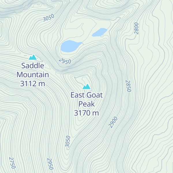 Map of East Goat Peak