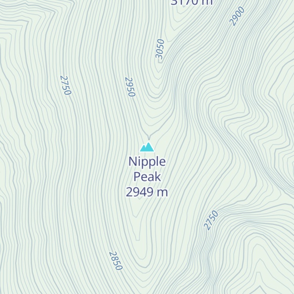 Map of Nipple Peak