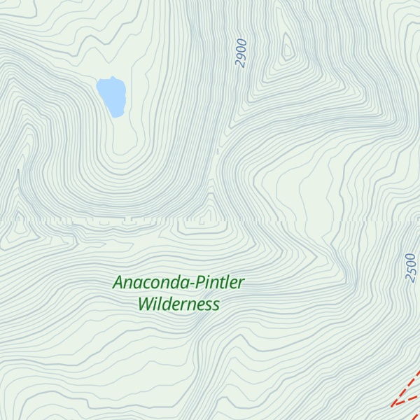 Map of Beaverhead Mountain