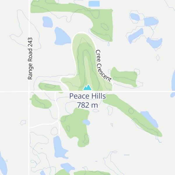 Map of Peace Hills