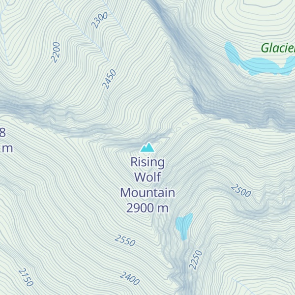 Map of Rising Wolf Mountain