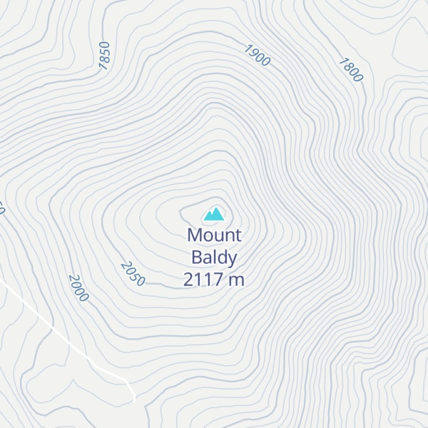 Map of Mount Baldy