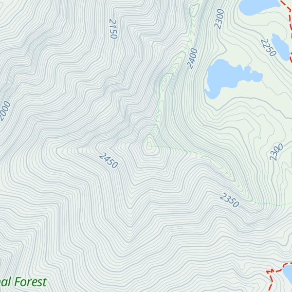 Map of Crescent Mountain