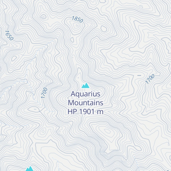 Map of Aquarius Mountains HP