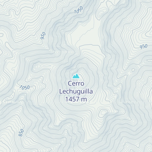 Map of Cerro Lechuguilla