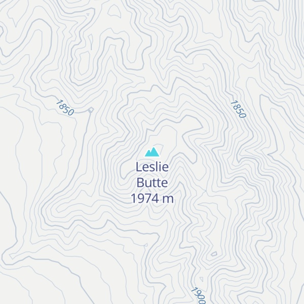 Map of Leslie Butte