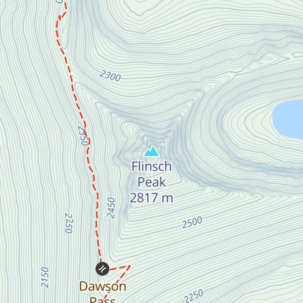 Map of Flinsch Peak