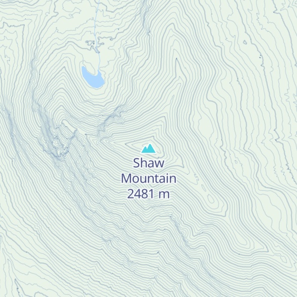 Map of Shaw Mountain