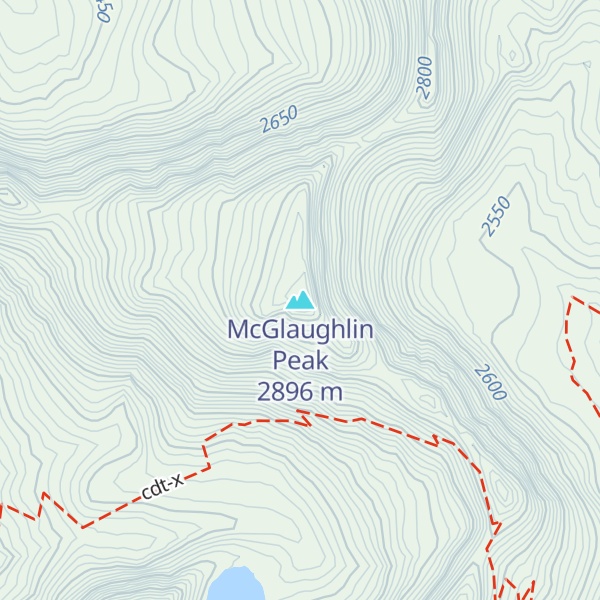 Map of McGlaughlin Peak