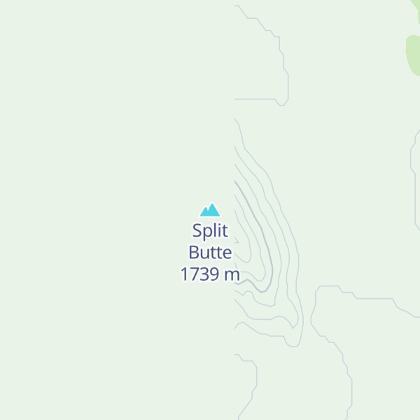 Map of Split Butte